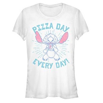 Disney's Lilo & Stitch Pizza Day Every Day Stitch Juniors' Graphic Tee
