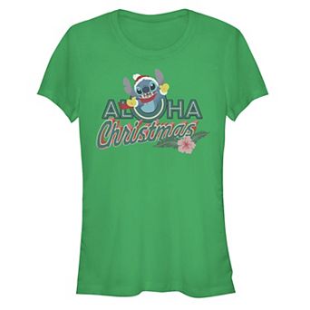 Disney's Lilo & Stitch Aloha Christmas Stitch Juniors' Graphic Tee