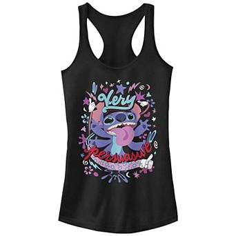 Disney's Lilo & Stitch Very Persuasive Stitch Juniors' Graphic Racerback Tank Top Top