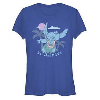 Disney's Lilo & Stitch Hawaiian Dancing No Bad Days Stitch Juniors' Graphic Tee