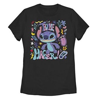Disney's Lilo & Stitch Trouble Maker Stitch Juniors' Graphic Tee