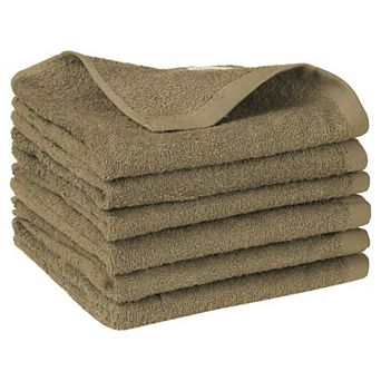 Cotton Waffle Buffalo Checked Absorbent Dish Cloths 6 Packs 14" X 14"