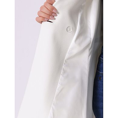 Women's Plus Size Elegant A Line Notched Lapel Double Breasted Pea Coats
