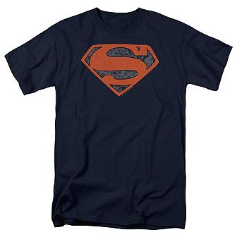 Superman Vintage Shield Collage Short Sleeve Adult T-shirt