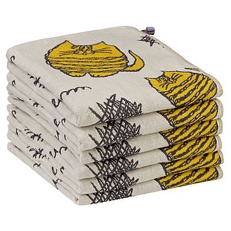 Home Decor Kitty Pattern Absorbent Kitchen Towels 6 pc 14" X 16"