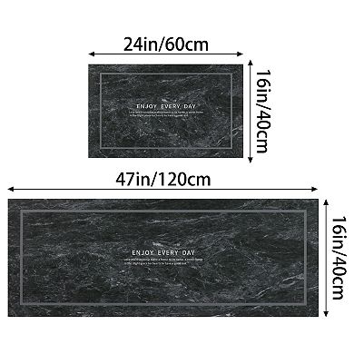 2 PCS Kitchen Mat, Abstract Printed Kitchen Rug, Waterproof Non-Slip Kitchen Mats and Rugs