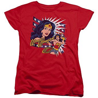Dco Pop Art Wonder Woman Short Sleeve Womens T-shirt