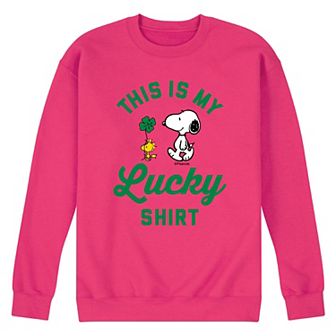 Men's Peanuts Lucky Shirt Fleece Sweatshirt