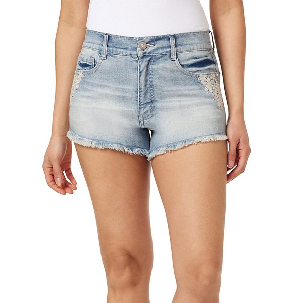 Short En Denim Détruit Butter Super Soft - Rose Vif, Taille 5 - Occasion Très Bon état
