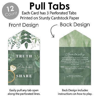 Big Dot Of Happiness Boho Botanical Bridal Shower Game - Truth, Dare