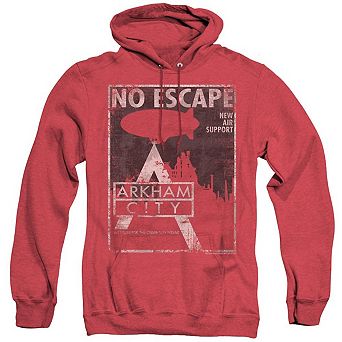 Batman Arkham City No Escape Adult Heather Hoodie