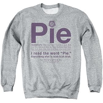 Supernatural Pie Adult Crewneck Sweatshirt