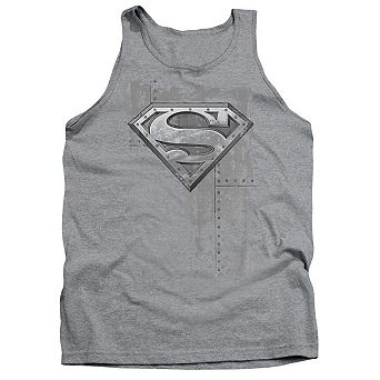 Superman Riveted Metal Adult Tank Top
