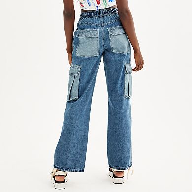 Juniors' SO® Pull-On Cargo Jeans