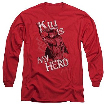 The Hobbit Kili Is My Hero Long Sleeve Adult T-shirt