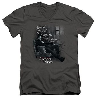 Vampire Diaries Be Yourself Short Sleeve Adult V Neck T-shirt