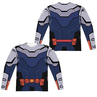 Teen Titans Go To The Movies Slade Uniform Long Sleeve Adult Poly Crew T-shirt