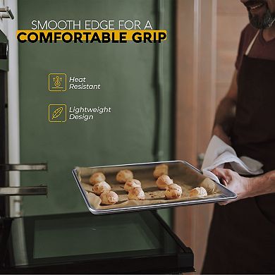 Rectangular Oven Gauge 19 Heavy Baking Pan Tray Half Sheet 18x13" Charola De Aluminio Para Hornear