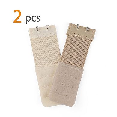 Bra Extenders 3-Row 2-Hook Elastic Bra Extension 2 Packs