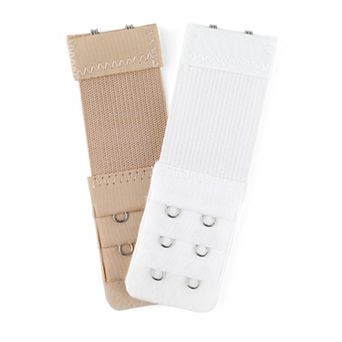 Bra Extenders 3-Row 2-Hook Elastic Bra Extension 2 Packs
