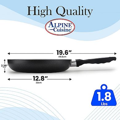 Fry Pan 13" Non Stick Coating Skillet Teflon Premium Aluminum Pot Kitchen Fry Pans