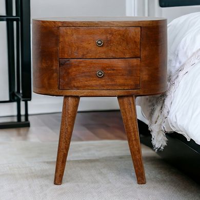 Chestnut Rounded Nightstand