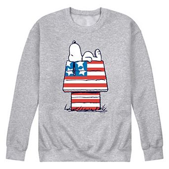Men's Peanuts Flag House Fleece Sweatshirt
