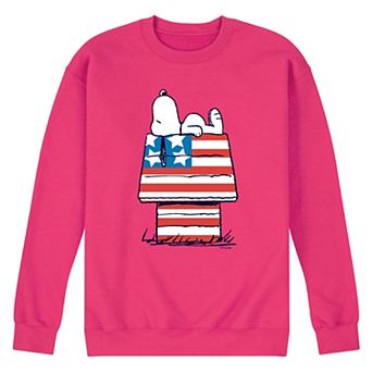 Men's Peanuts Flag House Fleece Sweatshirt