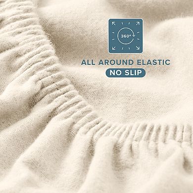 Bare Home Cotton Flannel Fitted Sheet