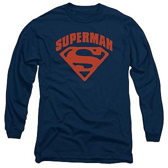 Superman Super Shield Long Sleeve Adult T-shirt