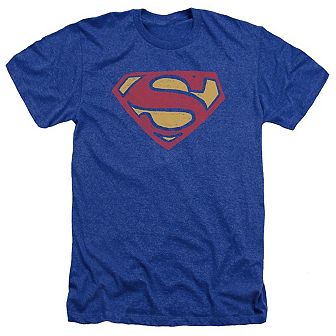 Superman Super Rough Adult Heather T-shirt