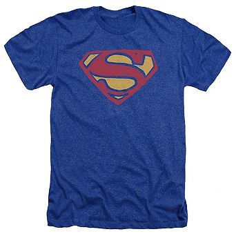 Superman Super Rough Adult Heather T-shirt