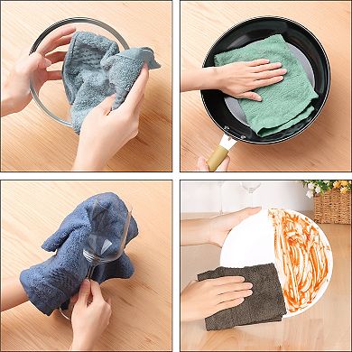 Cotton Thick And Absorbent Kitchen Towels 6 Pcs 13" X 13"