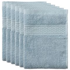 Zulay Kitchen Waffle Weave Dish Towel - 12x12 6 Pack Teal