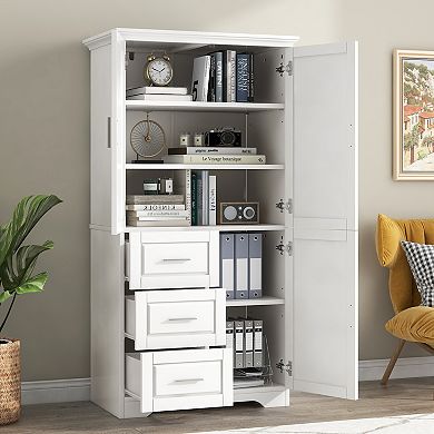 Merax Tall And Wide Storage Cabinet