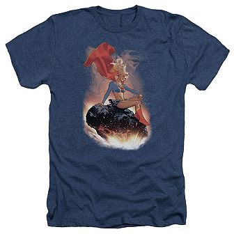 Superman Ride It Out Adult Heather T-shirt