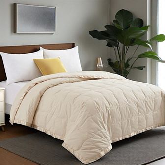 Unikome Lightweight White Goose Down Feather Blanket