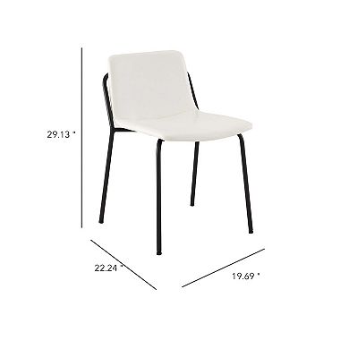 Modern Pu Leather Metal Dining Chair, Set Of 4