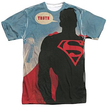 Superman Truth Short Sleeve Adult Poly Crew T-shirt