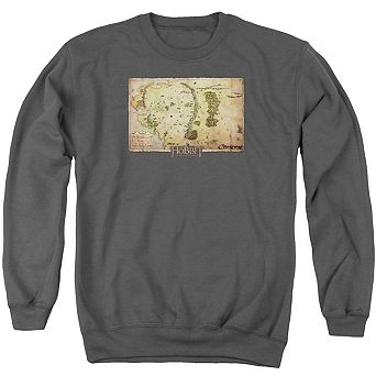 The Hobbit Middle Earth Map Adult Crewneck Sweatshirt