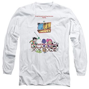 Teen Titans Go To The Movies Poster Long Sleeve Adult T-shirt