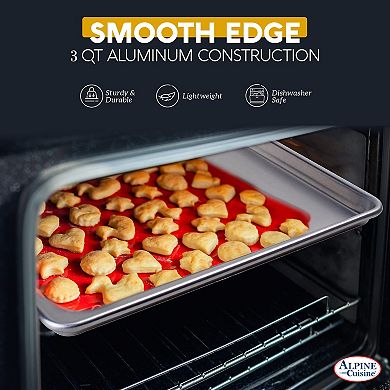 Alpine Cuisine Three Quarter Professional Aluminum Cookie Sheet 16-inch