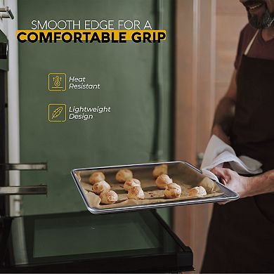 Alpine Cuisine Three Quarter Professional Aluminum Cookie Sheet 16-inch