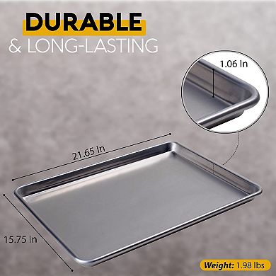 Alpine Cuisine Three Quarter Professional Aluminum Cookie Sheet 16-inch