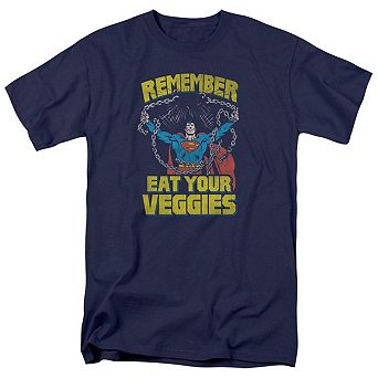 Superman Veggie Power Short Sleeve Adult T-shirt