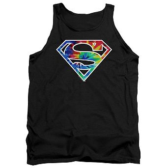 Superman Superman Tie Dye Logo Adult Tank Top