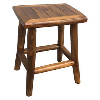 Heritage Furnishings By Afd Home Adirondack Teak Counter Stool