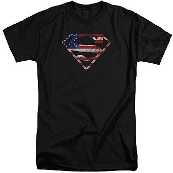 Superman Super Patriot Short Sleeve Adult Tall T-shirt