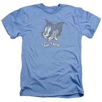 Tom And Jerry Classic Pals Adult Heather T-shirt