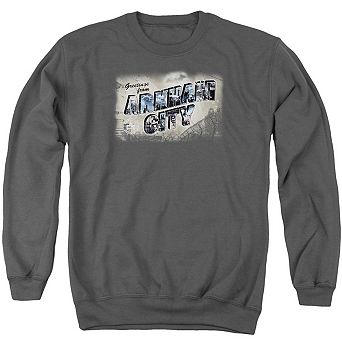 Batman Arkham City Greetings From Arkham Adult Crewneck Sweatshirt
